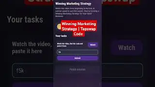 Winning Marketing Strategy | Tapswap Code