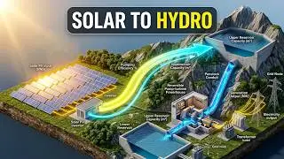 How Pumped Hydro Storage Works** **Solar Power by Day, Hydropower by Night! ☀️💧⚡ |