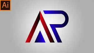 How to make ar logo design | adobe illustrator | easy for beginners