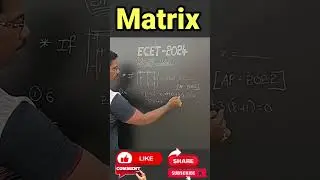 Matrix Shortcuts for ECET 2024 Coaching || Trick#5