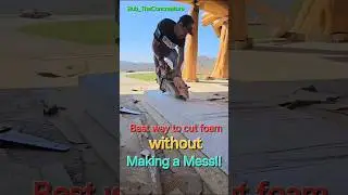 Cut foam fast with no mess! #construction #concrete #tricks