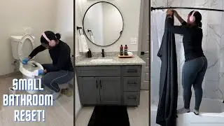 Small Apartment Bathroom Cleaning & Organization/clean with me! #cleaning 