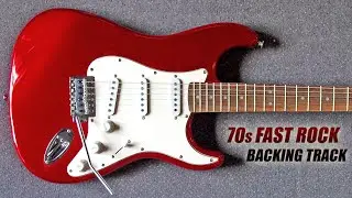 Fast Rock 70s Guitar Backing Track in A Major Jam