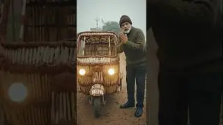 Modi ji made an auto rickshaw from matchsticks 🤣 Request with folded hands | #denzelwashington