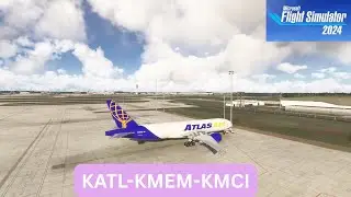 🚨MSFS 2024🚨ATLAS AIR OPS KATL-KMEM-KMCI PMDG 777F On Vatsim #msfs2024