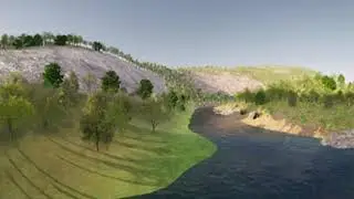 Les Gorges de la Loire avant la mise en eau du barrage de Grangent - 360&deg;