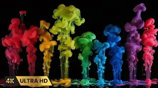 1 Hours Calming Video for Relaxation! Abstract Mercury. Alloy Metal Liquid. Water Surface Flow. 4K