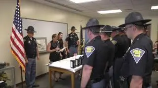 Indiana State Police - Cindy Winzenread addresses Post 42