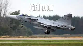 SweAF Saab Gripen C Wet Landing  - SweAF 2022