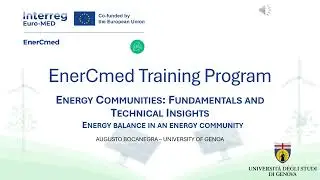 EnerCmed Training Program: Energy balance in an energy community