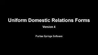 Uniform Domestic Relations Forms - Version 4 (UDRF4)