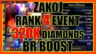 💥Legacy of Discord: ZakoJ Spent 320K Diamonds Rank 4 Event❗
