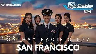 MSFS2024 | iniBuilds | A350-900 | Cathay Pacific | Landing San Francisco new Flightbeam scenery