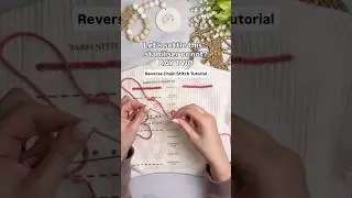 Reverse Chain Stitch, using yarn on a sweater!