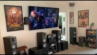 Carlos' Beautifully Decorated  Family Room Home Theater Tour