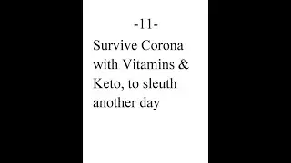 How to survive with vitamins and diet, to come back and sleuth another day