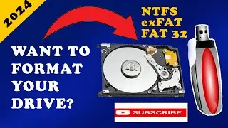 HOW TO FORMAT A DRIVE (QUICK FORMAT AND FULL FORMAT, NTFS, exFAT, FAT32)