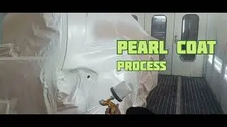 Pearl white colour paint process water base colour 