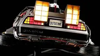 Lot #38 - BACK TO THE FUTURE THE RIDE (1991) - DeLorean Time Machine Model Miniature