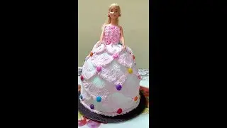 BARBIE CAKE || PINEAPPLE BARBIE DOLL CAKE RECIPE by kitchen counter