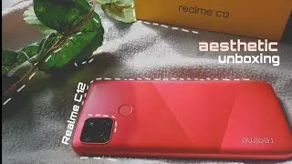 Realme c12 ✨ unboxing my new phone 🥭 aesthetic unboxing