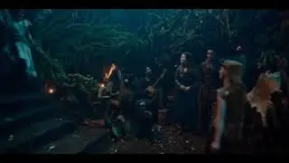 Nimue and Arthur first kiss scene | Cursed 1x5