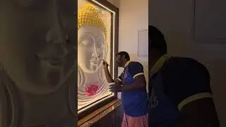 interior Buddha 3D mural artwork