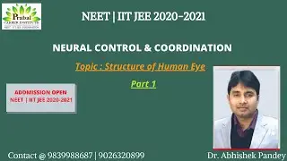 Human Eye part-1| Structure of Human Eye | Anatomy of Human Eye | NEET -2020 | Dr. Abhishek Pandey