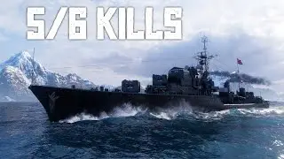 World of WarShips Daring - 5 Kills 221K Damage