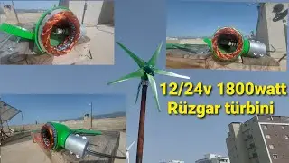 1800w 12/24v yatay rüzgar türbini inceleme ve kurulumu