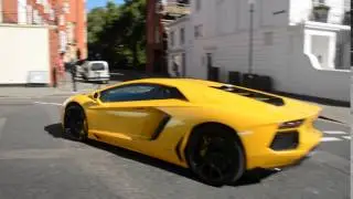 Mercedes AMG GTS and Lamborghini Aventador LP700-4 in London