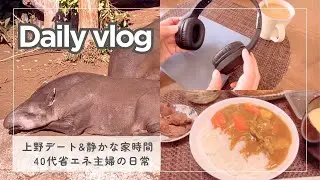 【40代主婦】娘と上野デート／静かな家時間／久々のカレー｜省エネVlog（3日間）