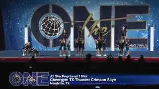 Cheergym TX Thunder Crimson Skye   All Star Prep Level 1 Mini 2016 THE ONE FINALS
