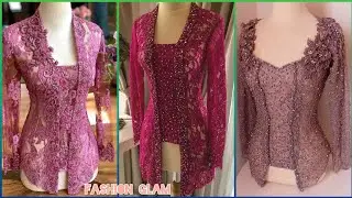 Indonesian Traditional Wedding Dress/Kebaya Blouse And Top/Beads Embroidered Lace Fabric Batik Dress