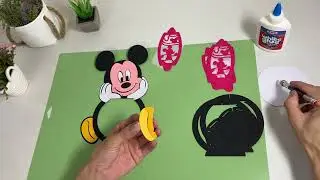 How to make Mickey Lantern - Mickey Shadow Box, Light Box - Paper Cutting Lamp svg - Home Decor