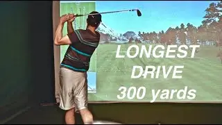 Longest drive competition on golf simulator