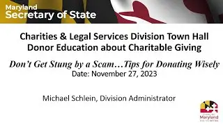Charity Town Hall  Donor Education  Don&rsquo;t Get Stung by a Scam&hellip;Tips for Donating Wisely 2023 11 27 10