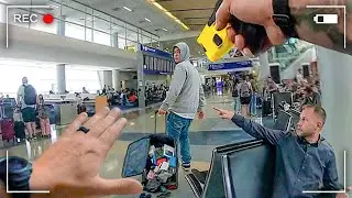 When Airport Shoplifters Realize They've Been Caught in 4K