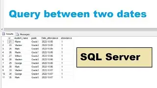 SQL tutorial| Query between two dates in sqlserver