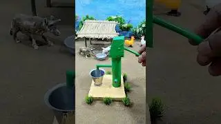 how to make cow shed mini hand pump water project # 75