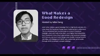 REVIVE Workshop - What Makes a Good Redesign