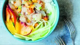 Poke daurade et p&ecirc;che | Recette gourmande