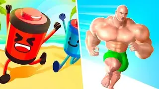 Muscle Rush vs Battery Run All Levels Gameplay Walkthrough Android iOS New Update