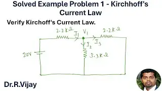 Solved Example Problem 1 - Kirchhoff's Current Law #bee