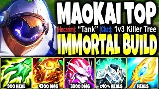 New Maokai Top the KING OF ALL IMMORTAL BUILDS ~ 8000+ 🔥 DMG & &infin; HEALS | LoL Top Maokai s12 Gameplay