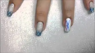 Tuto Nail Art French quadrill&eacute;e papillon d'Aquarelle repro Tartofraises