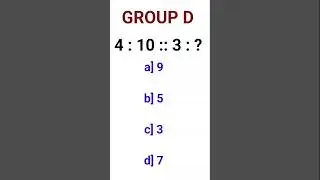 Ground D PET UPSI CPO missing number mcq test question ❓