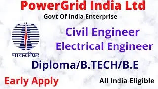 Civil Engineer Jobs | Electrical Engineer Jobs | Diploma Jobs | Latest Jobs | PGCIL Jobs