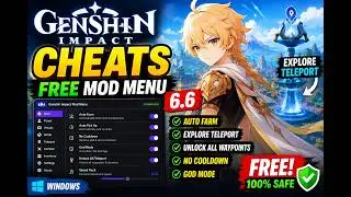 [UPDATED] Genshin Impact Cheats - FREE Mod Menu [6.6] (Auto Farm, Explore TELEPORT) - Windows