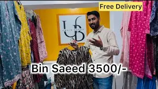 Rs:3500/- Bin Saeed / Free Delivery /Cord Sets ,3piece. Delivery worldwide available